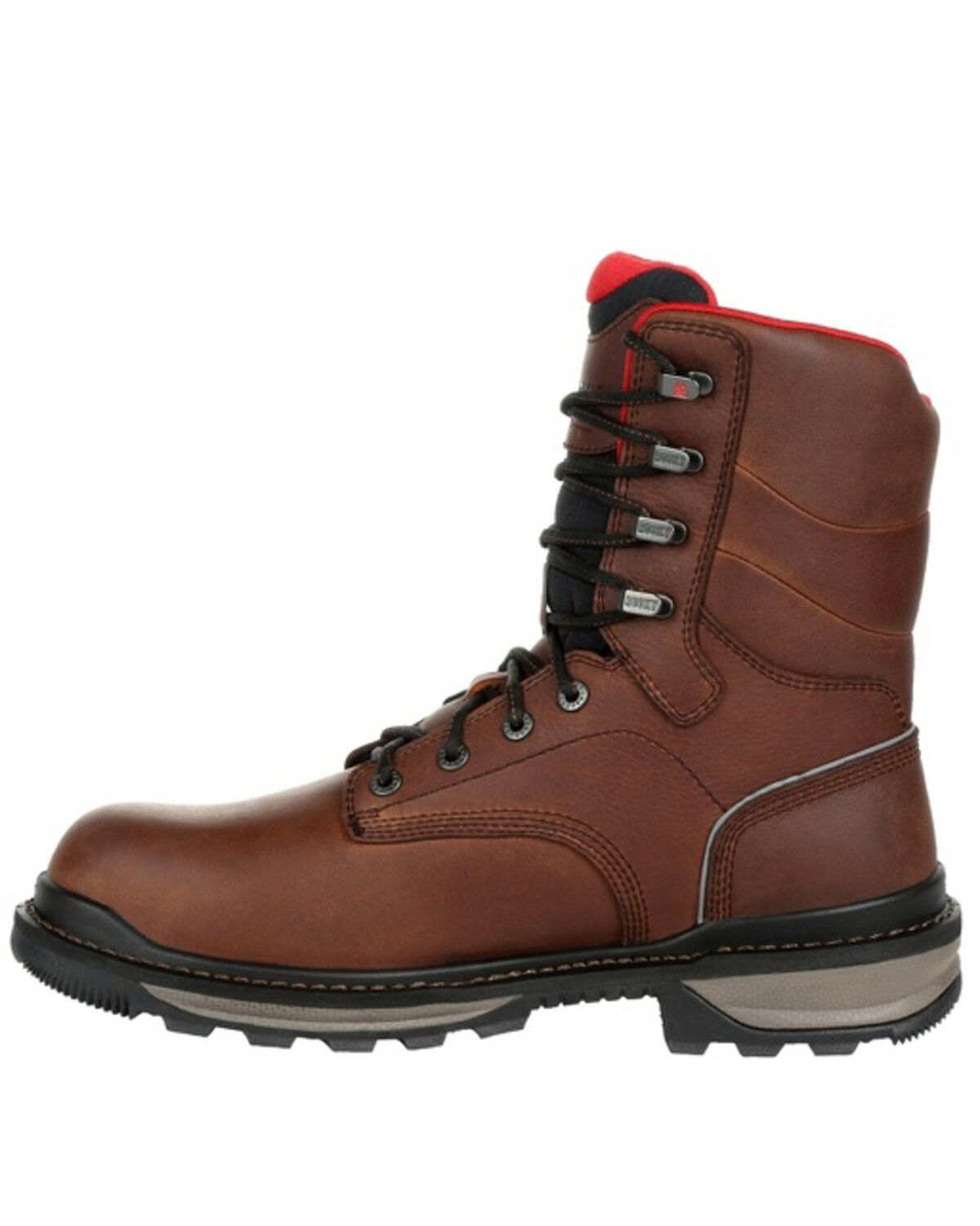 Image #3 - Rocky Men's Rams Horn Waterproof Work Boots - Soft Toe, Dark Brown, hi-res