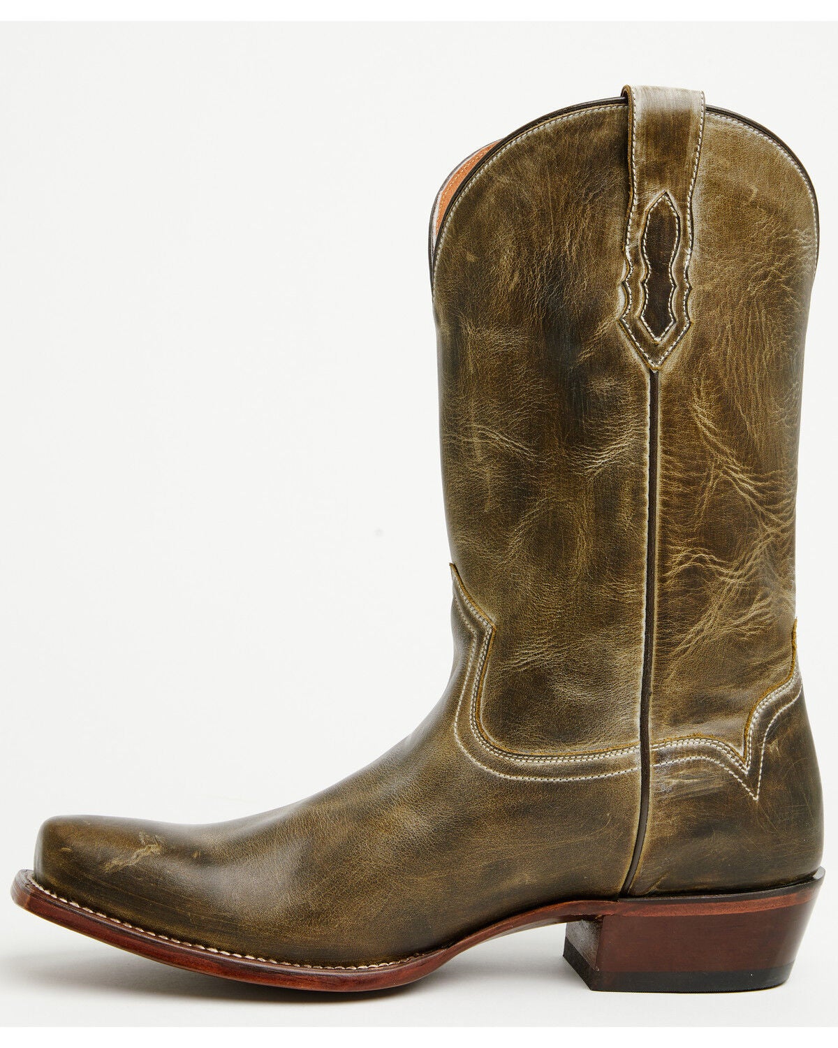 Image #3 - Moonshine Spirit&reg; Men's Redford Western Boots - Square Toe, Olive, hi-res