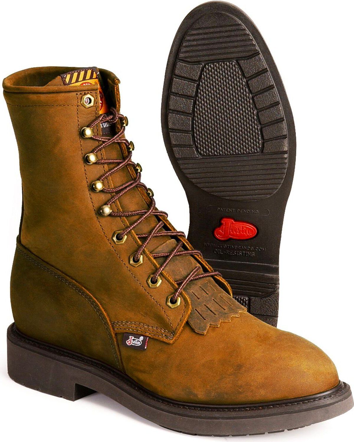 black justin work boots
