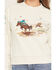 Image #3 - Ariat Women's Riata Embroidered Sweatshirt, Oatmeal, hi-res