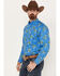 Image #2 - Ariat Men's Logan Classic Fit Western Shirt, Dark Blue, hi-res
