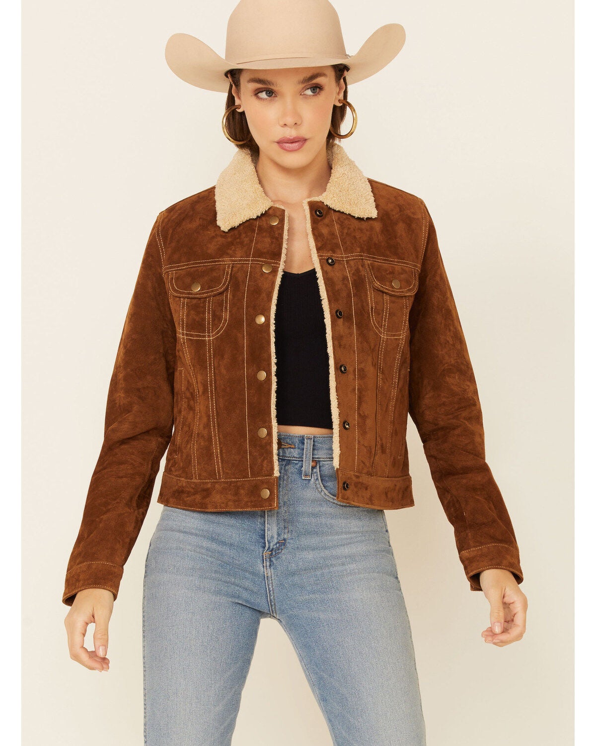 suede western jacket womens