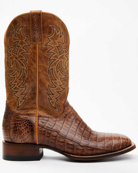Image #2 - Cody James Men's Nuez Exotic Caiman Skin Western Boots - Broad Square Toe, Tan, hi-res