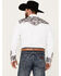 Scully Men's Embroidered Gunfighter Long Sleeve Snap Western Shirt, Steel, hi-res