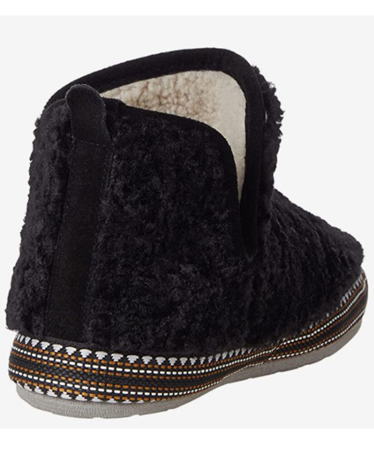 Image #4 - Ariat Women's Fleece Denim Slippers - Moc Toe, Black, hi-res