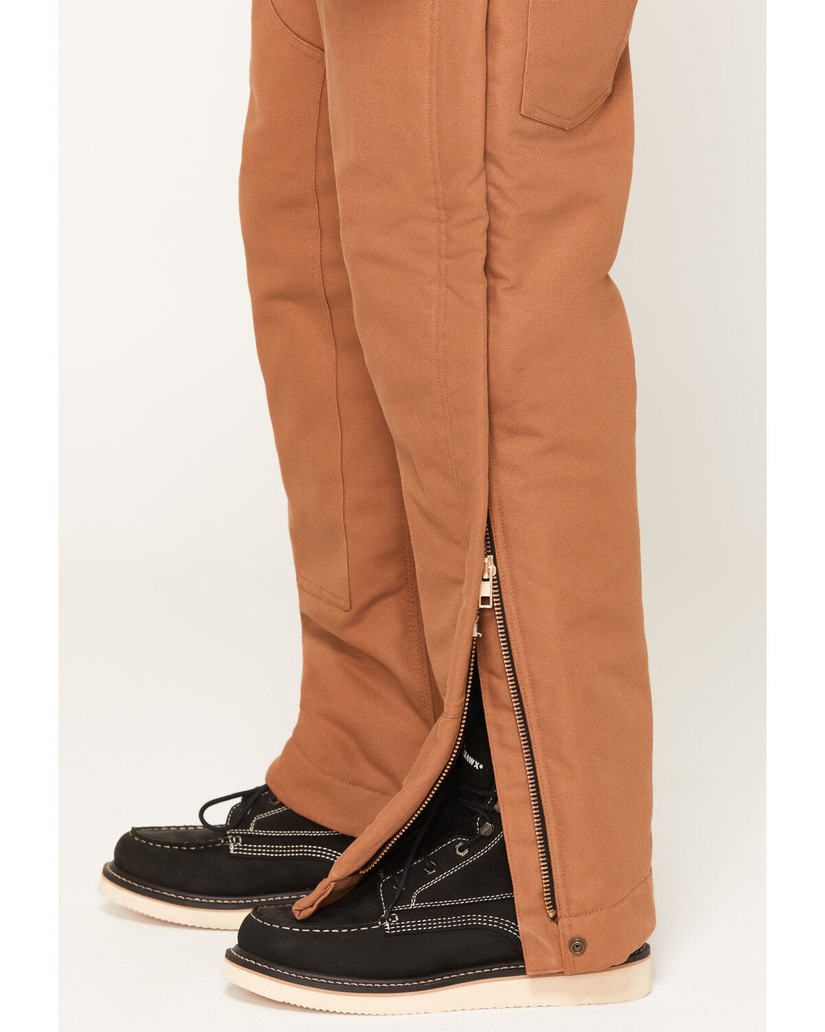 Image #4 - Forge Workwear Men's FR Insulated Bib Overalls, Brown, hi-res