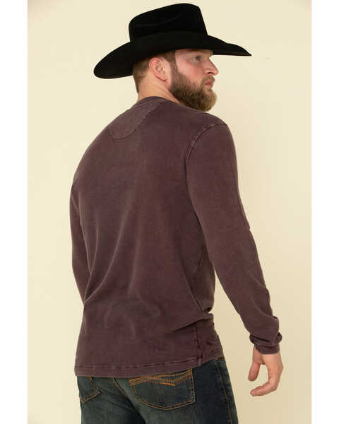 Image #2 - Cody James Men's Wagon Wheel Button Henley Long Sleeve Shirt , , hi-res