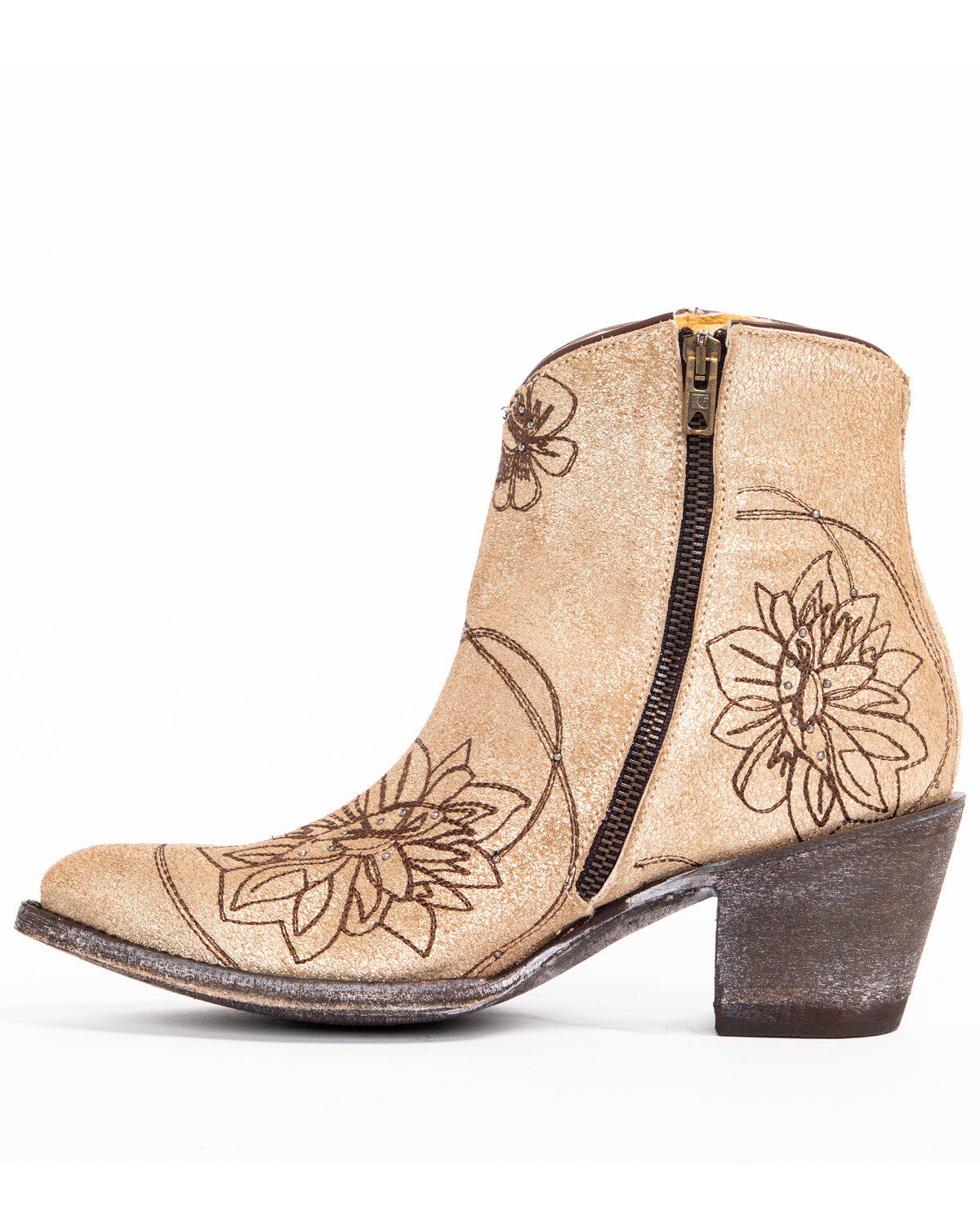 gold cowboy booties