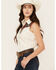 Image #2 - Panhandle Women's Retro Sleeveless Pearl Snap Western Shirt, Cream, hi-res