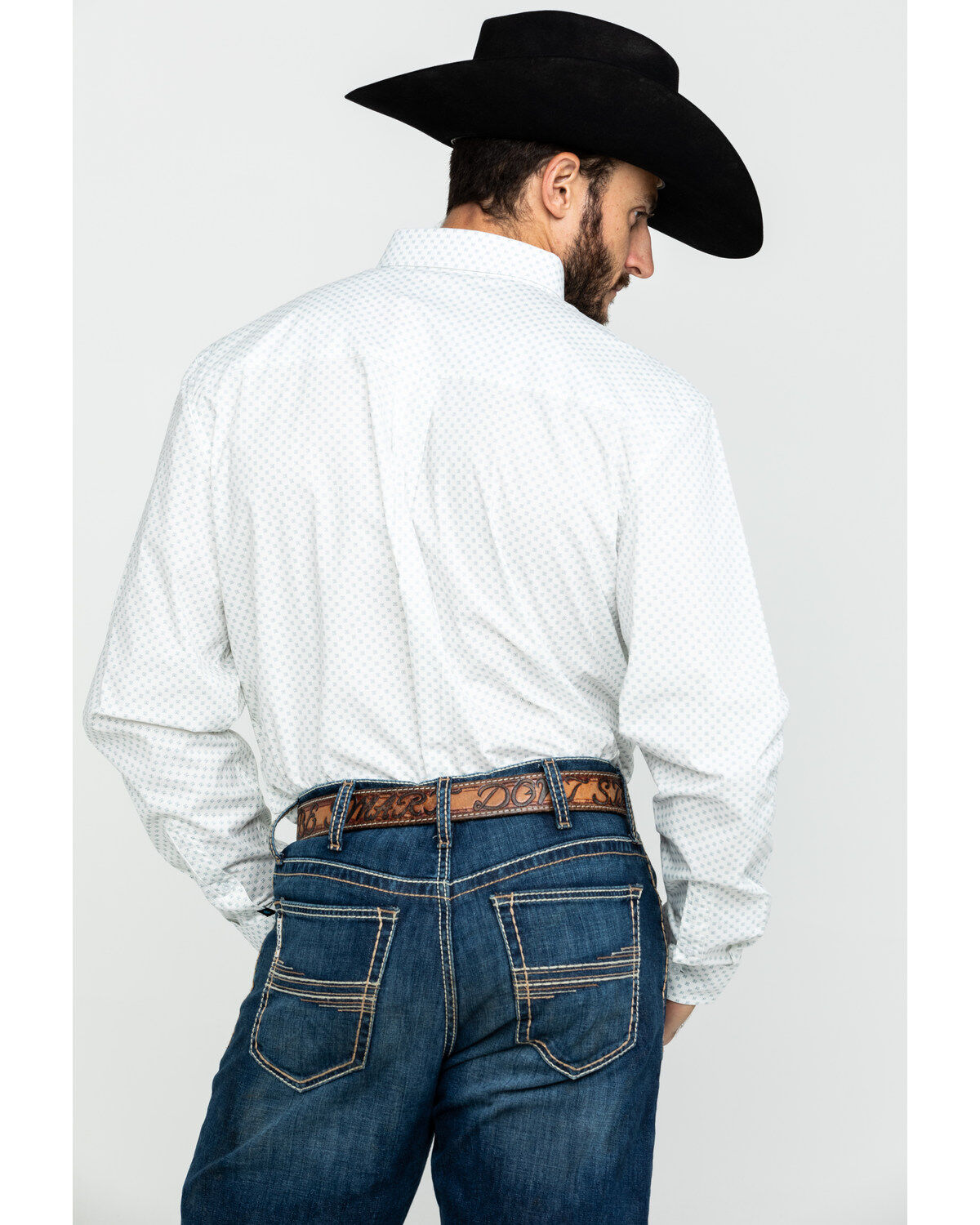 Image #2 - Cody James Core Men's Mayflower Floral Geo Print Long Sleeve Western Shirt, , hi-res