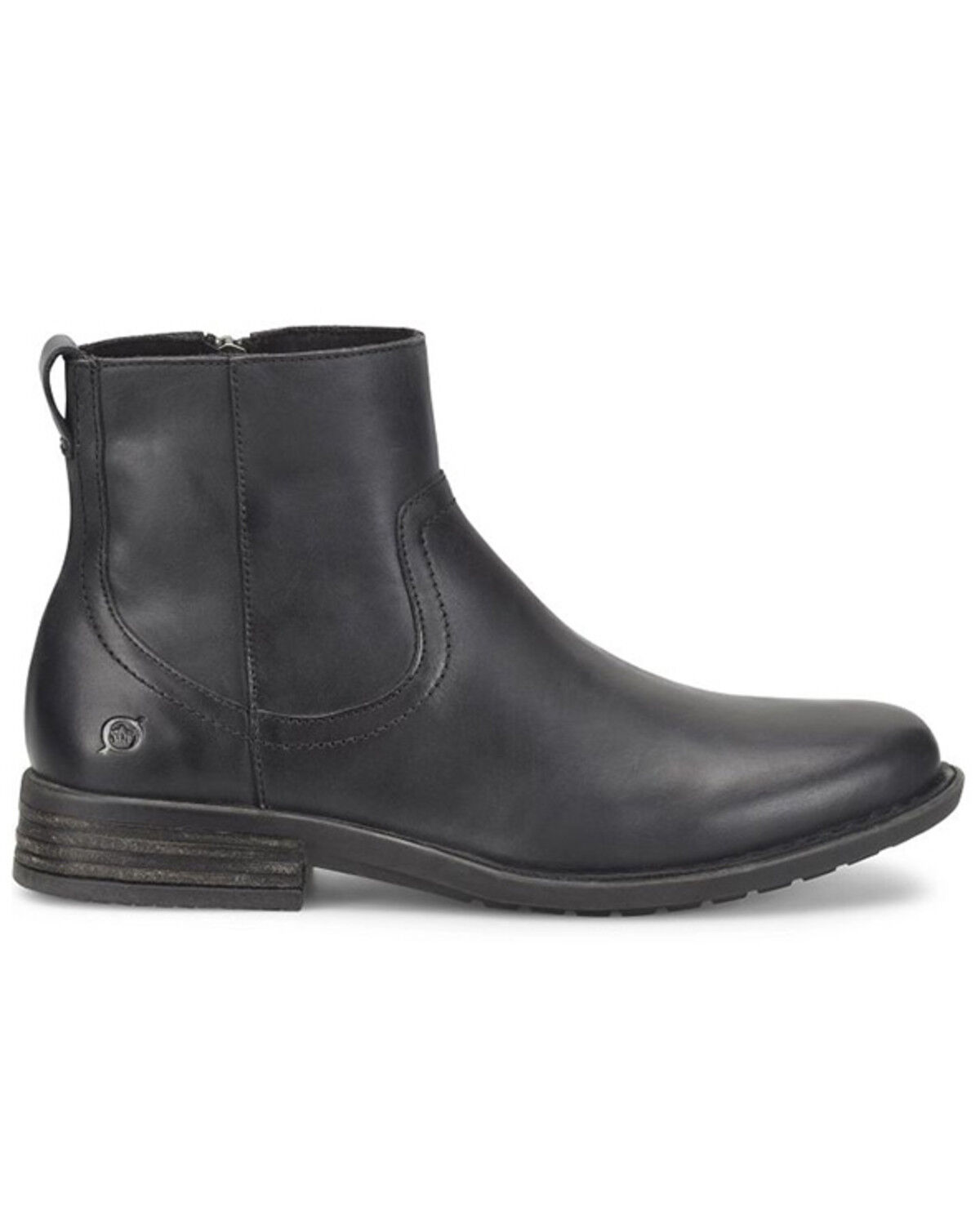 Image #2 - Born Men's Reed Ankle Boots - Round Toe, Black, hi-res