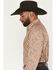 Image #2 - Ely Walker Men's Paisley Print Long Sleeve Pearl Snap Western Shirt, Khaki, hi-res