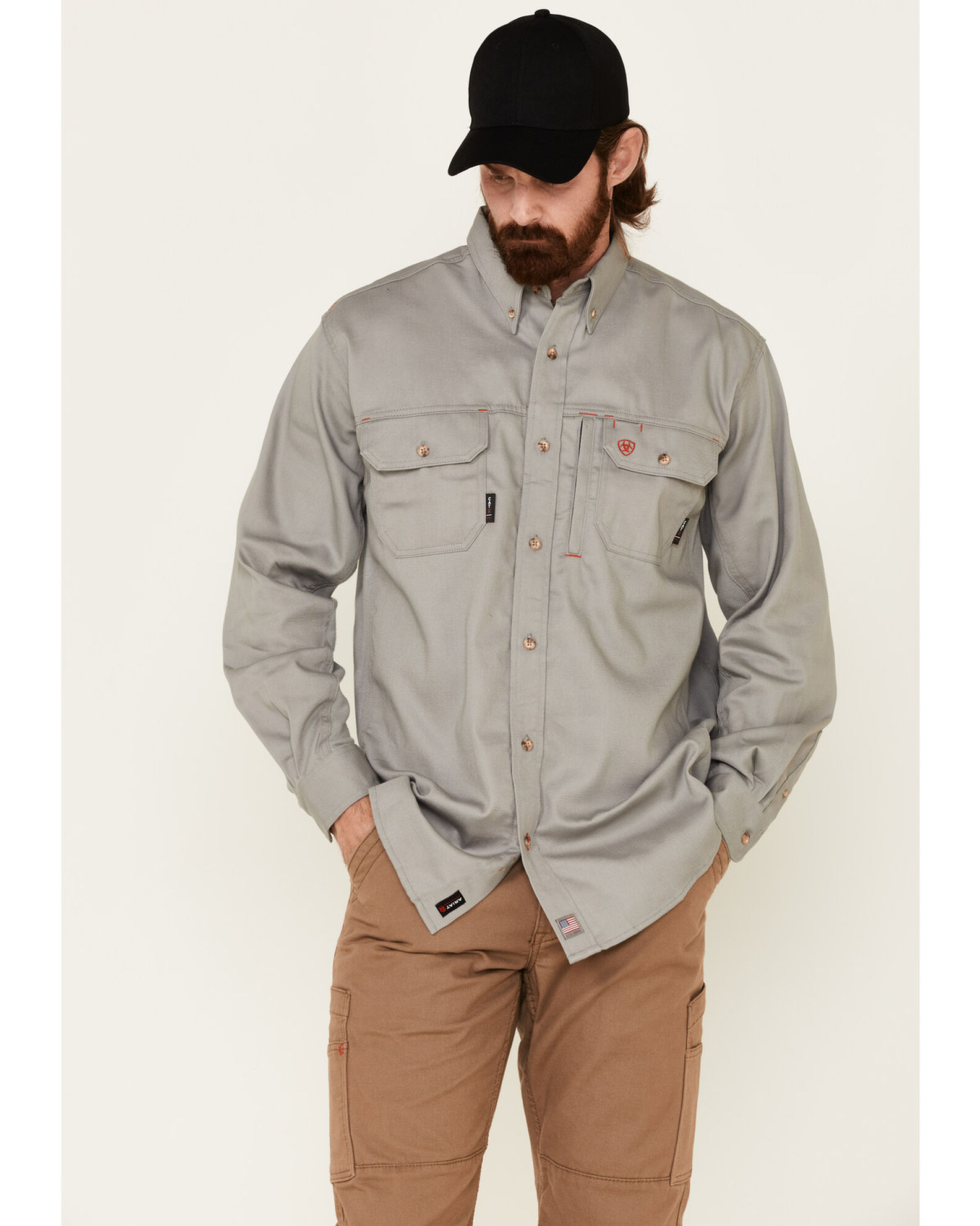 Ariat Men s Fire Resistant Solid Vent Long Sleeve Work Shirt