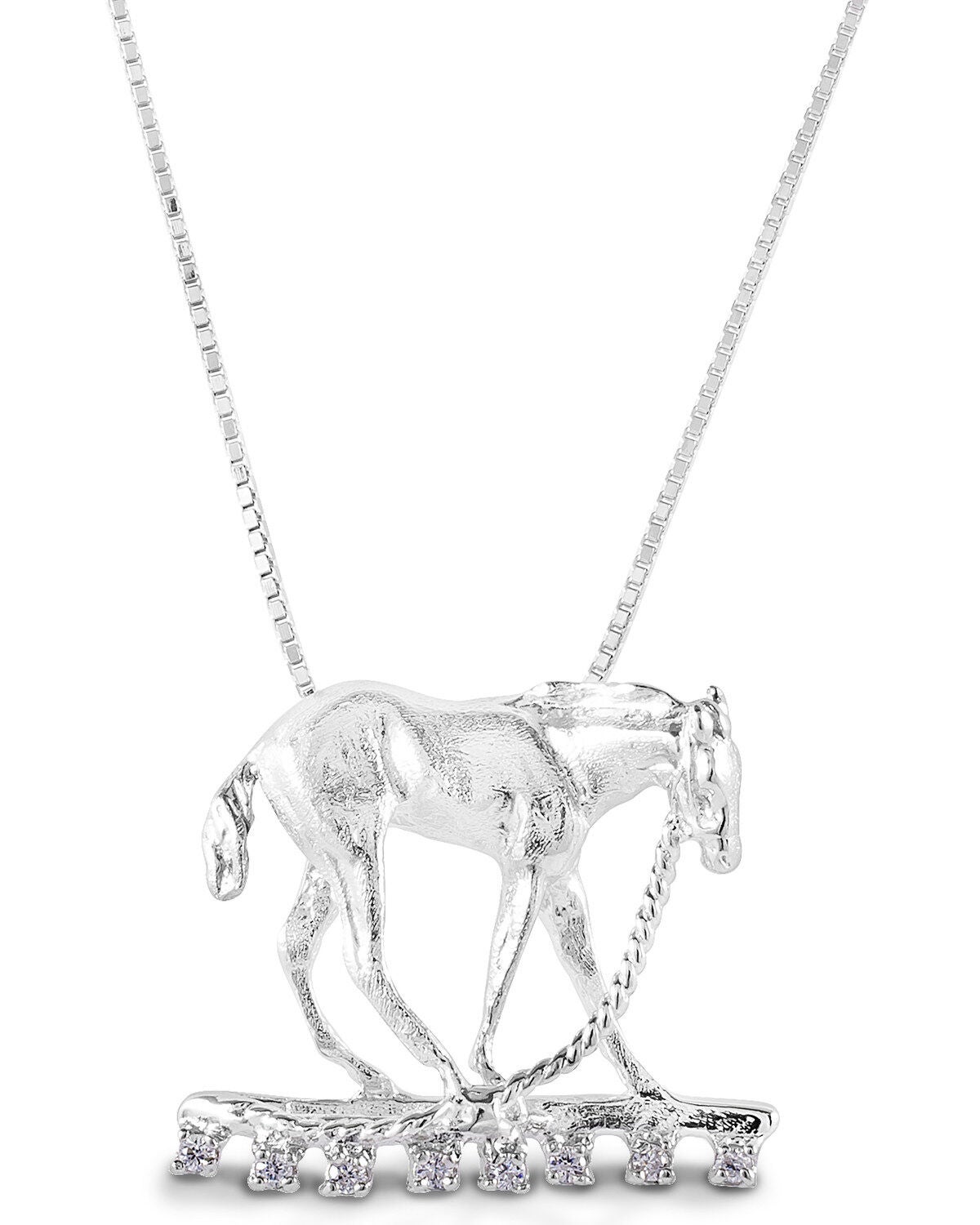 Kelly Herd Women's Foal & Halter Pendant Necklace, Silver, hi-res