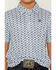 Image #3 - Ariat Boys' AriatTEK Geo Print Short Sleeve Button-Down Polo, White, hi-res