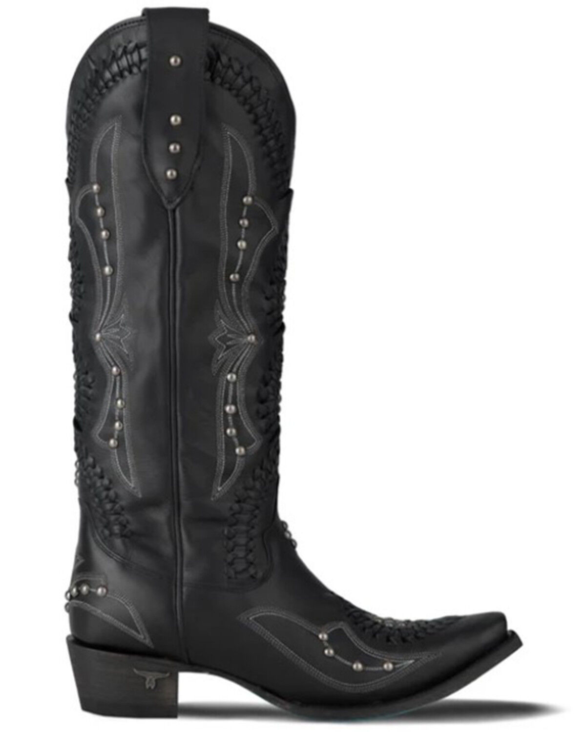 Image #2 - Lane Women's Cossette Tall Western Boots - Snip Toe, Jet Black, hi-res