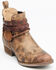 Image #1 - Circle G Women's Harness & Studs Booties - Round Toe, Brown, hi-res