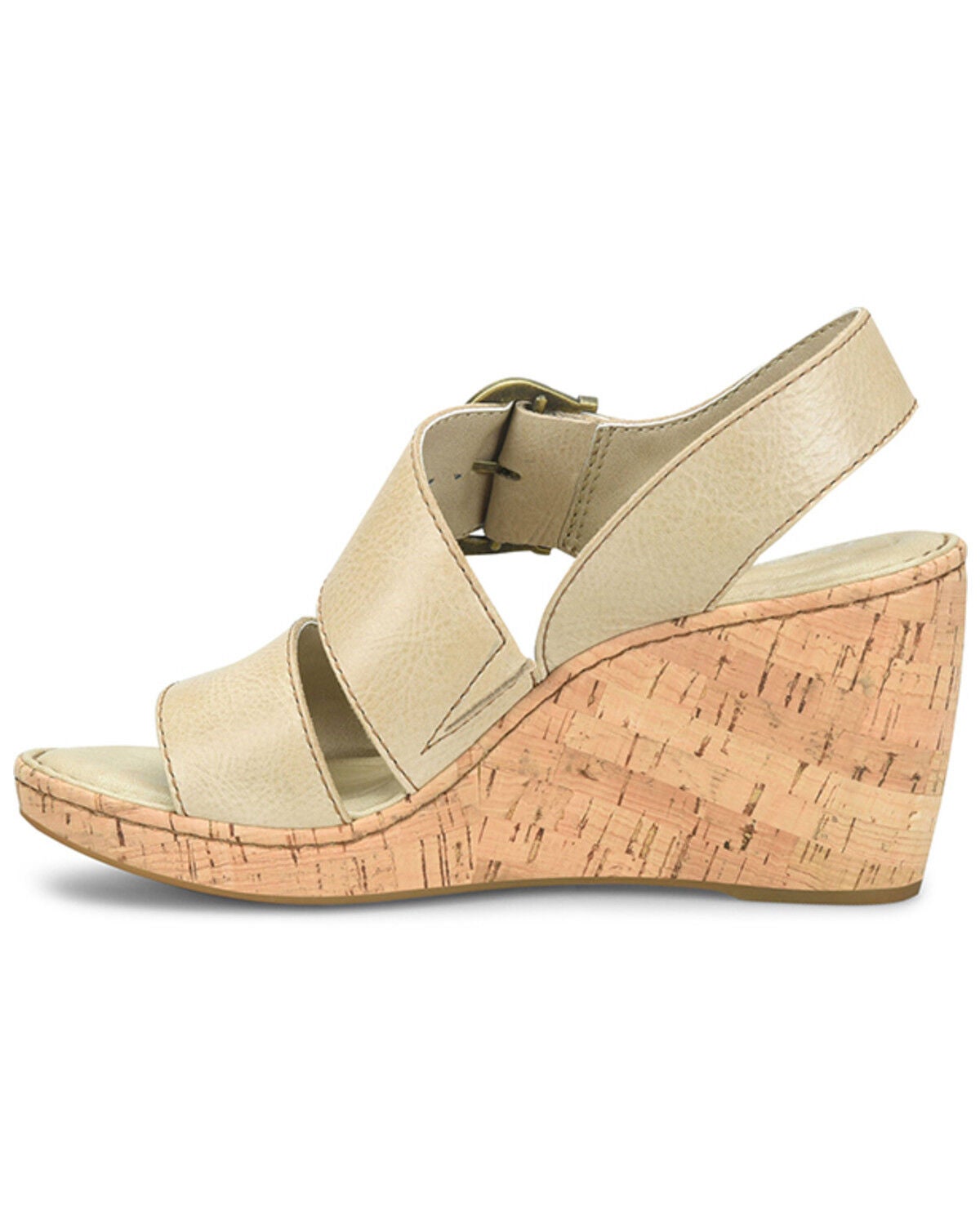 Image #3 - Born Women's Sapphire Wedge Sandals, Grey, hi-res