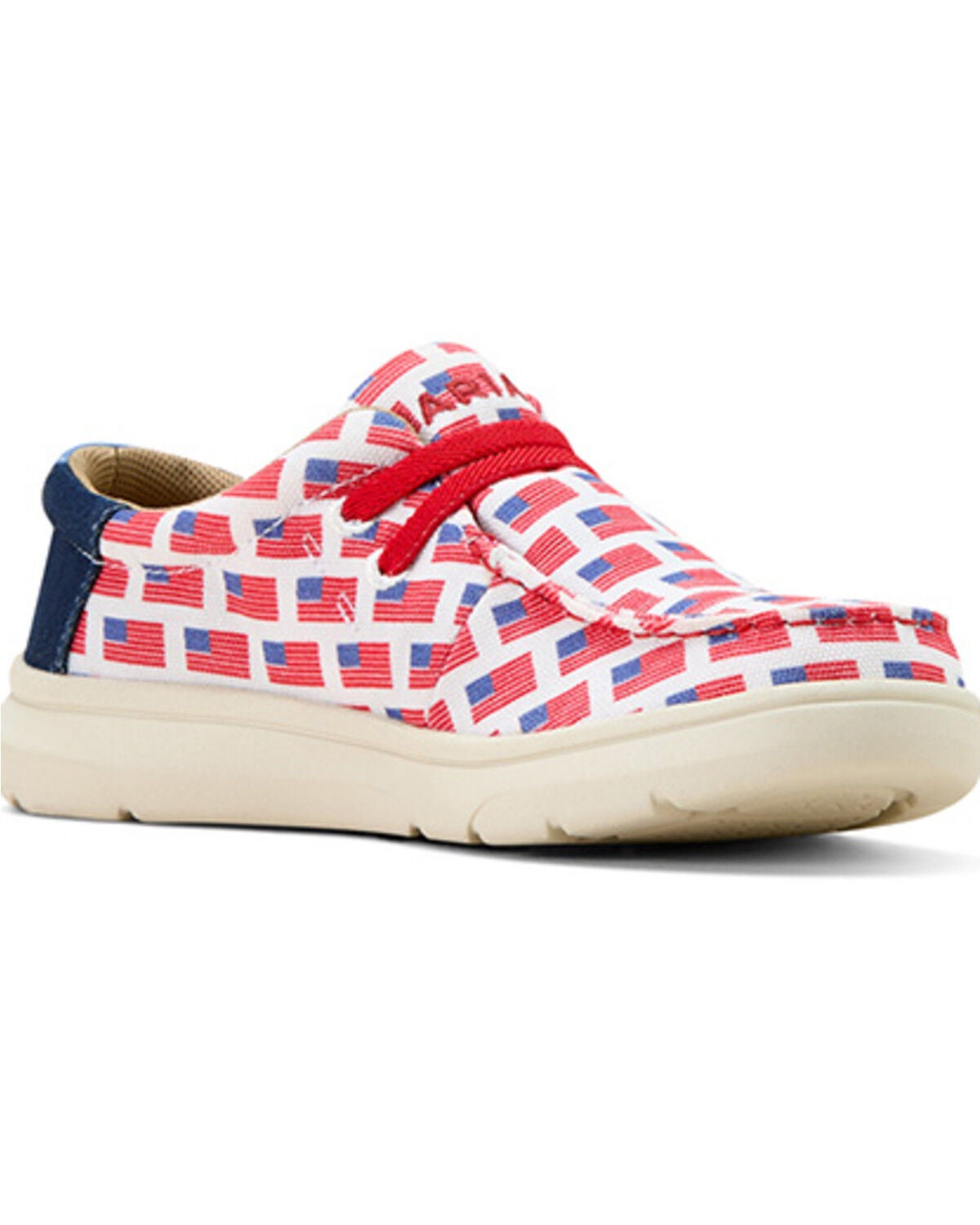 Ariat Boys' Hilo Ol Glory Casual Shoes - Moc Toe, Red/white/blue, hi-res