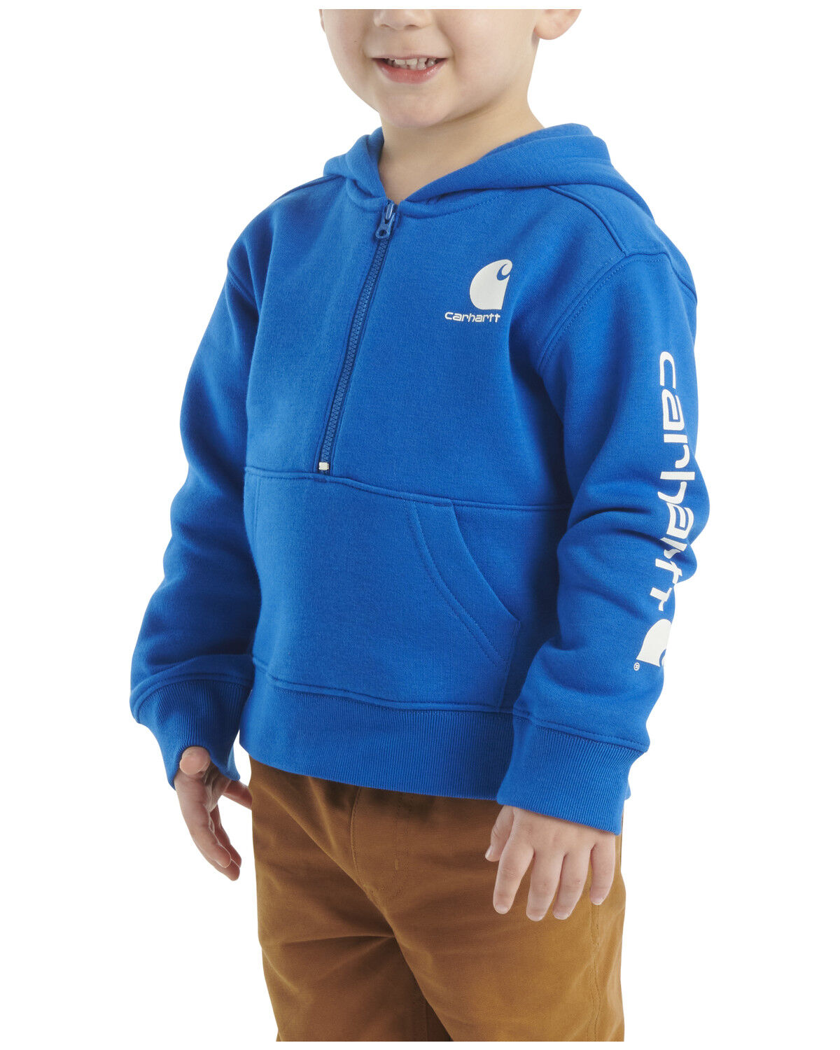 Product Name:  Carhartt Toddler Boys' Logo Half Zip Hooded Sweatshirt