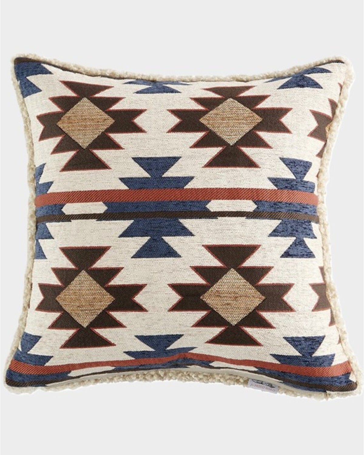 Image #1 - HiEnd Accents Mariella Chenille Teddy-Backed Pillow, Tan, hi-res