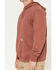 Image #3 - Carhartt Men's Re-Engineered Relaxed Fit Midweight Garment Dyed French Terry Graphic Hooded Sweatshirt, Dark Red, hi-res