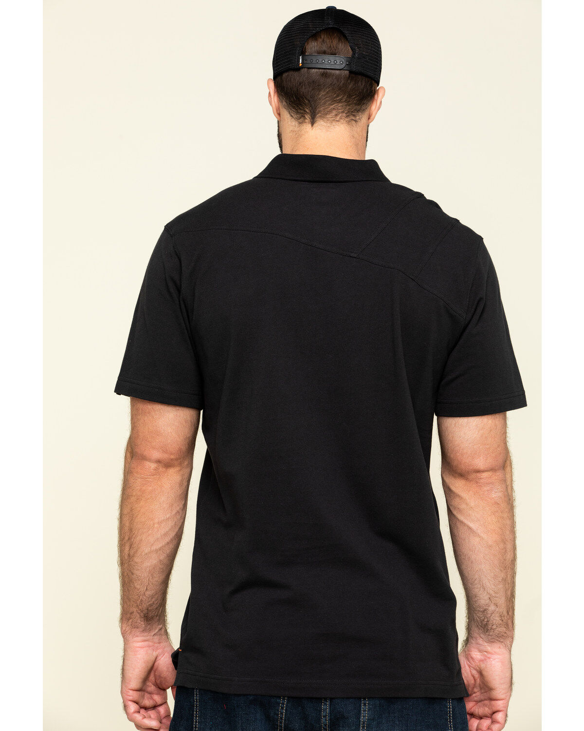 Image #2 - Hawx Men's Miller Pique Short Sleeve Work Polo Shirt, Black, hi-res