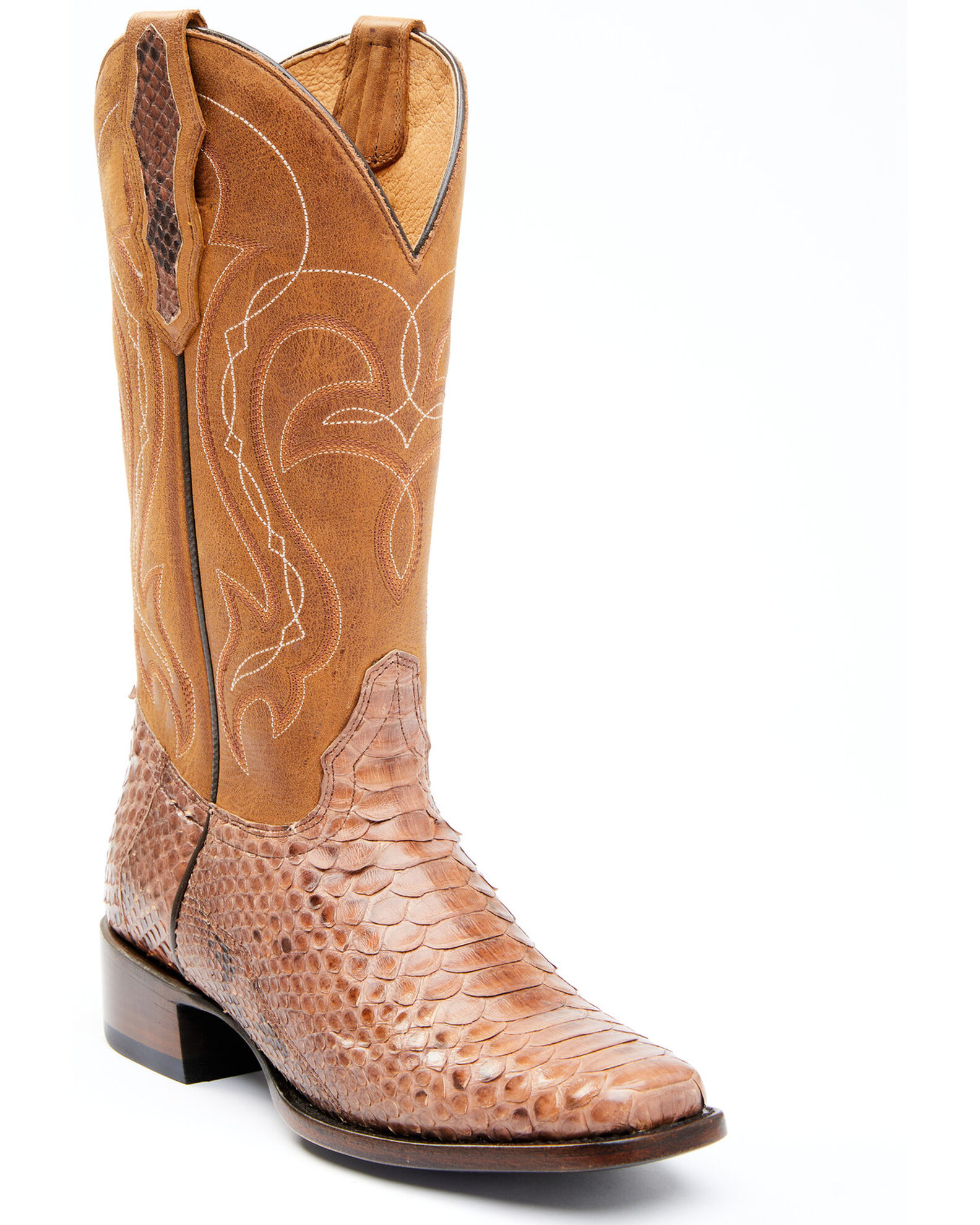 Shyanne Women s Geneva Exotic Snake Skin Western Boots Square Toe