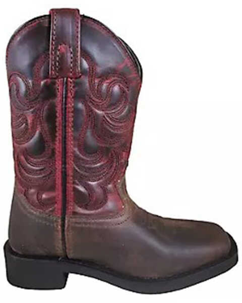 Smoky Mountain Youth Boys' Tucson Western Boots - Square Toe, Red, hi-res