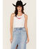 Image #1 - Youth in Revolt Women's Good Hearted Woman Ribbed Tank, White, hi-res