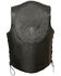 Image #2 - Milwaukee Leather Men's Side Lace Skull & Wings Vest - 5X, Black, hi-res