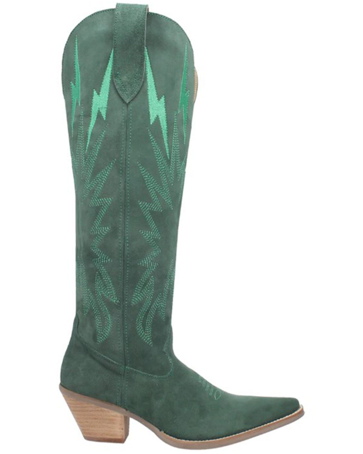 Image #2 - Dingo Women's Thunder Road Western Performance Boots - Round Toe, Green, hi-res