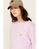 Image #2 - Carhartt Women's Tencel™ Fiber Series Loose Fit Long Sleeve Pocket Work Shirt, Violet, hi-res