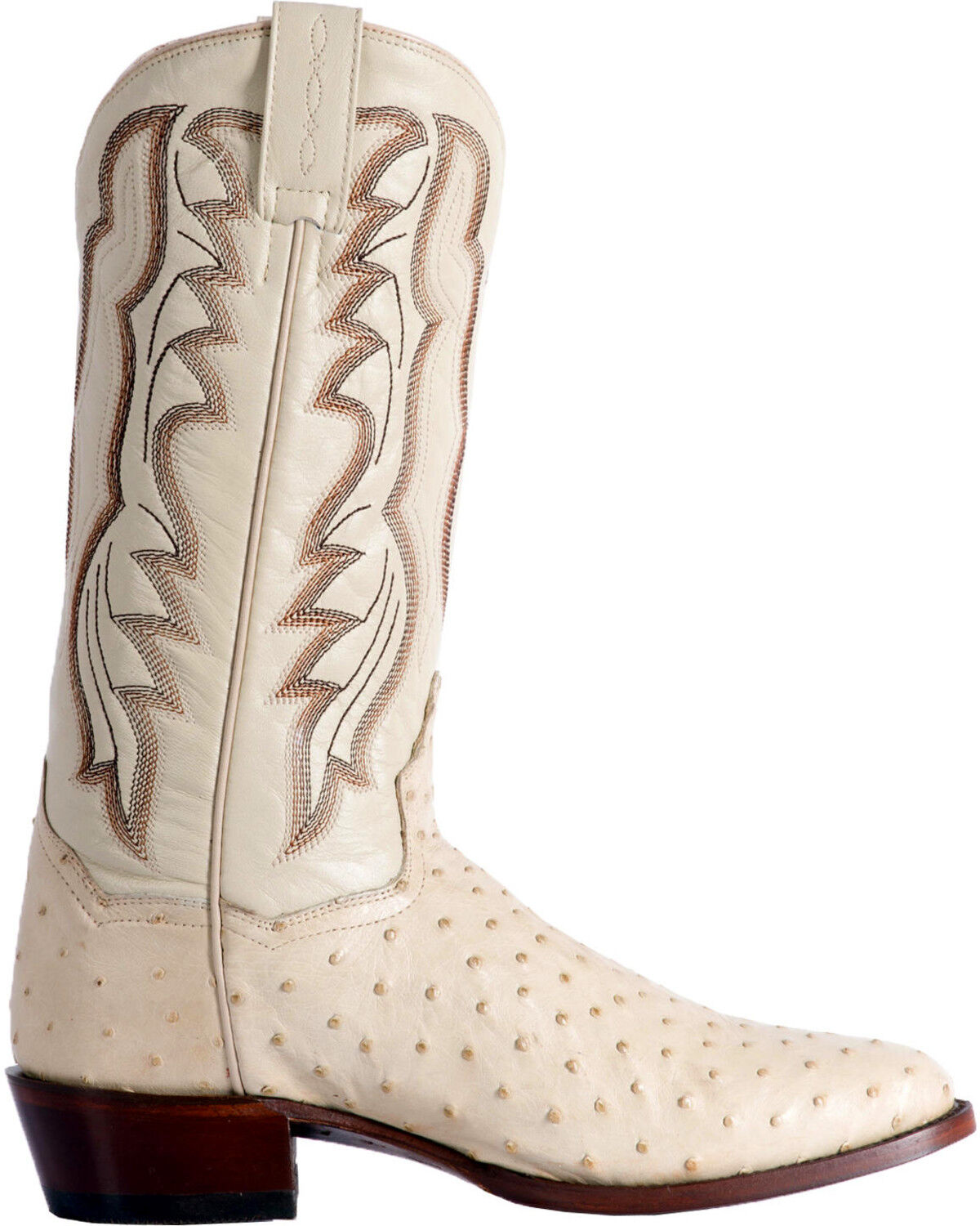 Image #2 - Dan Post Men's White Pershing Full Quill Ostrich Boots - Medium Toe , , hi-res