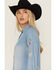 Image #2 - Blue B Women's Cowgirl Embroidered Long Sleeve Button-Down Denim Shirt, , hi-res