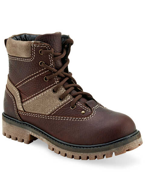 Image #1 - Old West Boys' 4.5" Hiker Boots - Round Toe, , hi-res