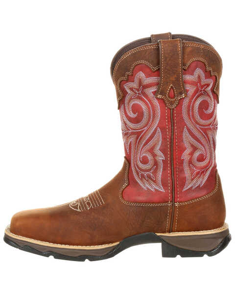 Durango Women's Rebel Waterproof Western Work Boots - Composite Toe , Brown, hi-res