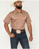 Image #1 - Sendero Provisions Men's Prescott Embroidered Short Sleeve Snap Western Shirt, Tan, hi-res