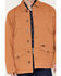 Image #3 - Wrangler Men's Canvas Flannel Lined Button-Down Jacket, Camel, hi-res