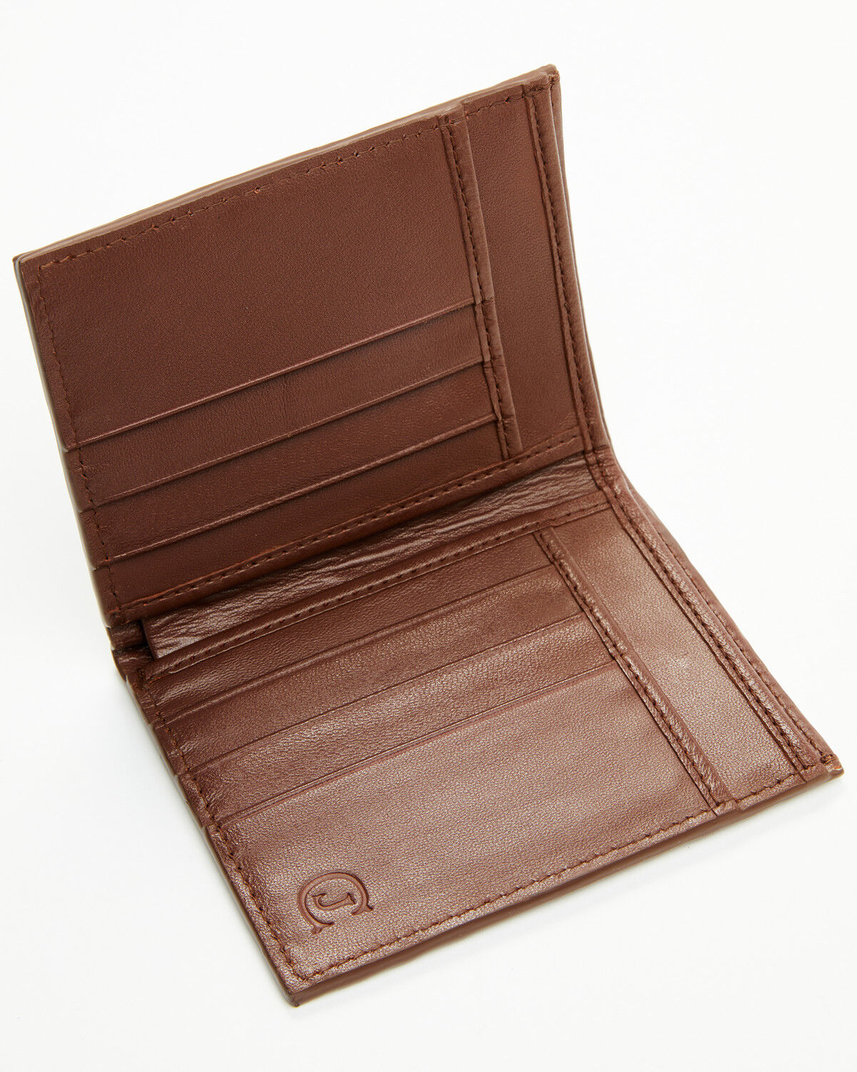 Image #2 - Cody James Black 1978® Men's Sutton Exotic Caiman Tail Bifold Wallet, Cognac, hi-res
