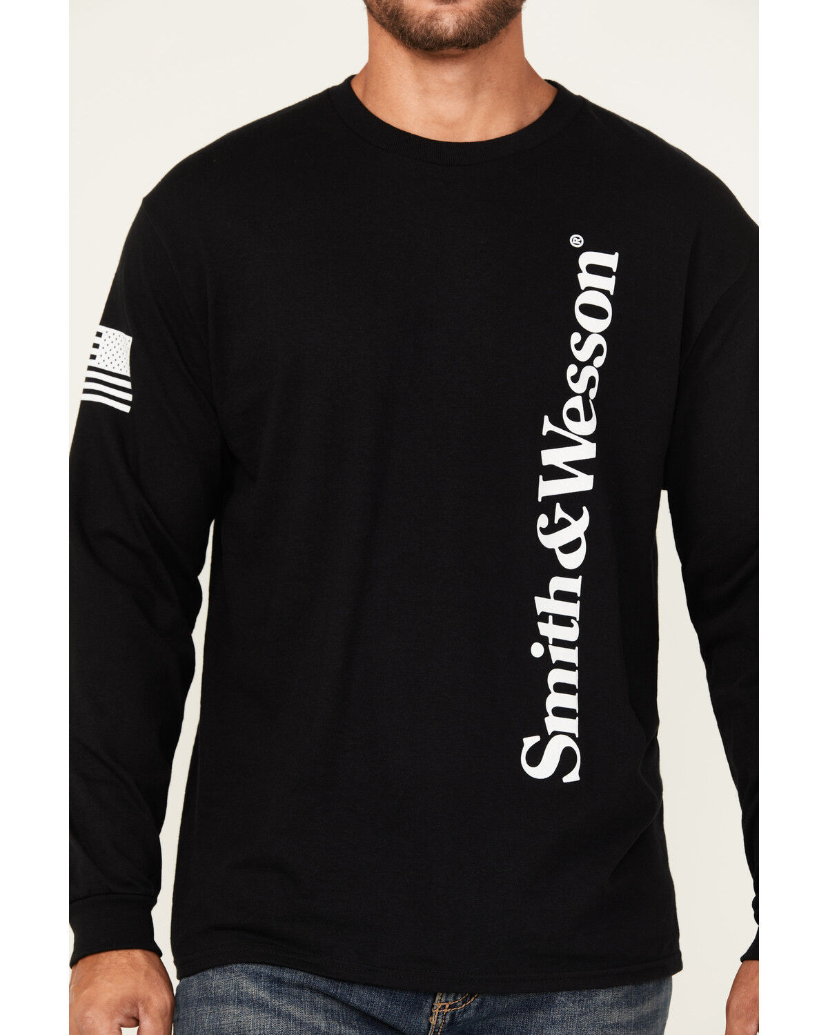Image #3 - Smith & Wesson Men's Logo Long Sleeve T-Shirt , , hi-res