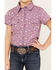 Image #3 - Shyanne Girls' Printed Short Sleeve Button-Down Western Stretch Shirt, , hi-res