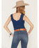 Image #4 - Shyanne Women's Solid Lace Tank Top, Navy, hi-res