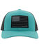 Hooey Men's Liberty Roper Mesh Back Trucker Cap, Turquoise, hi-res