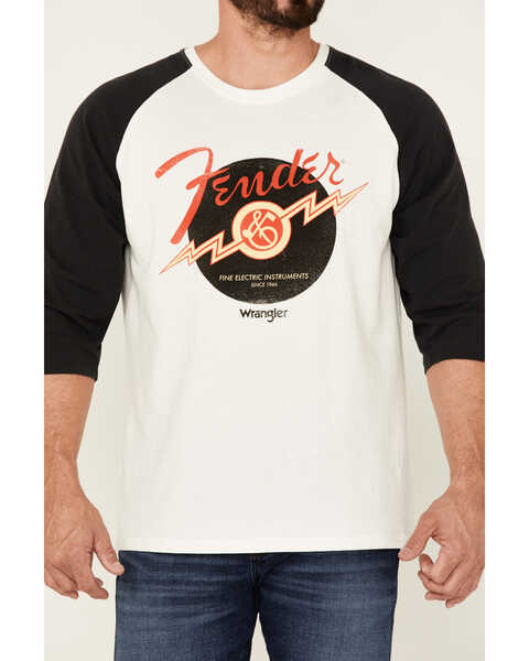Wrangler X Fender Men's Vinyl Music Disc Vintage Graphic T-Shirt , Black, hi-res
