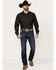 Image #1 - Cinch Men's Silver Label Dark Stonewash Slim Straight Performance Stretch Denim Jeans, Indigo, hi-res