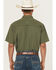 Image #4 - Cinch Men's Solid Short Sleeve Button-Down Performance Stretch Western Shirt, Green, hi-res