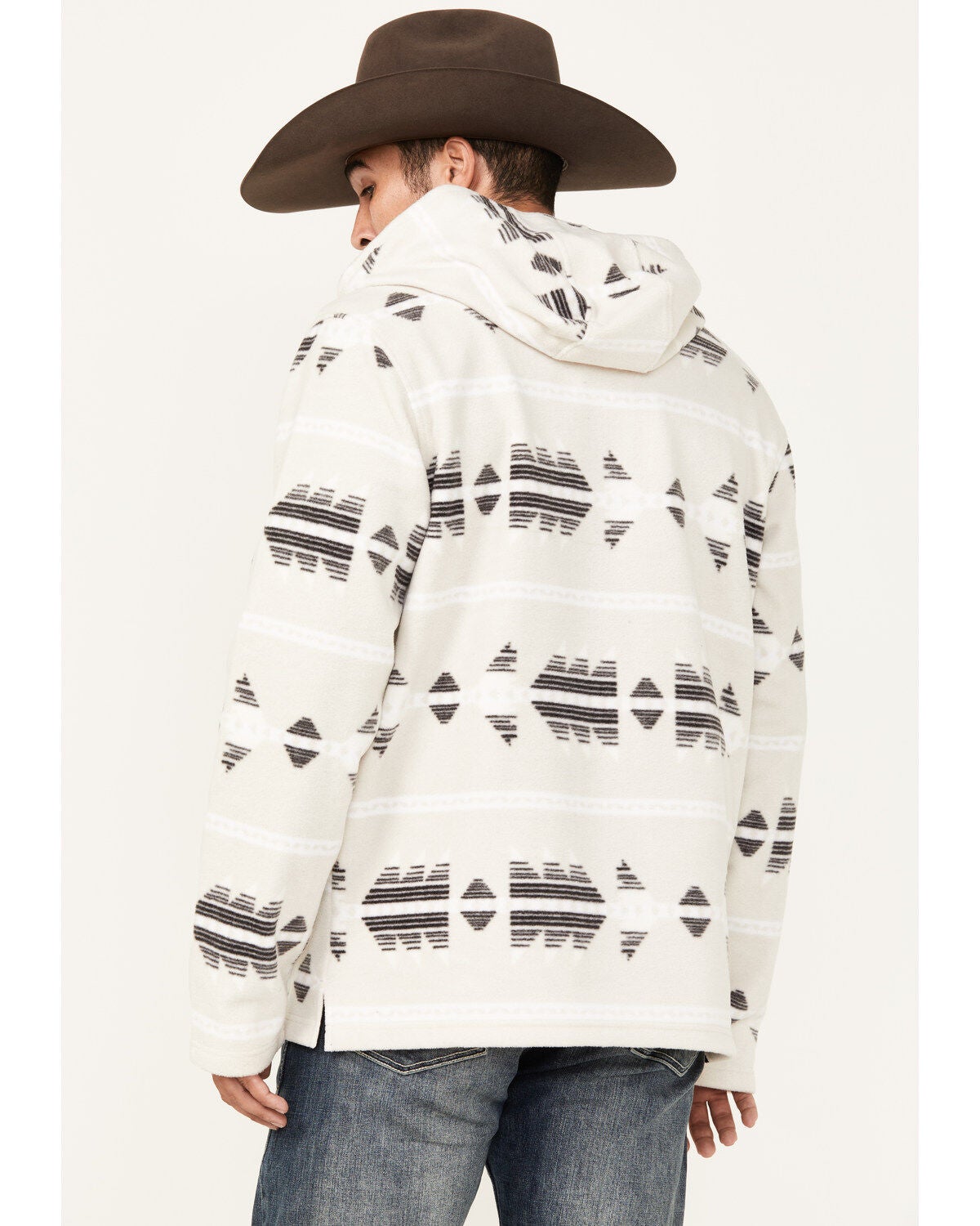 Image #4 - Cinch Men's Southwestern Henley Hooded Sweatshirt, , hi-res