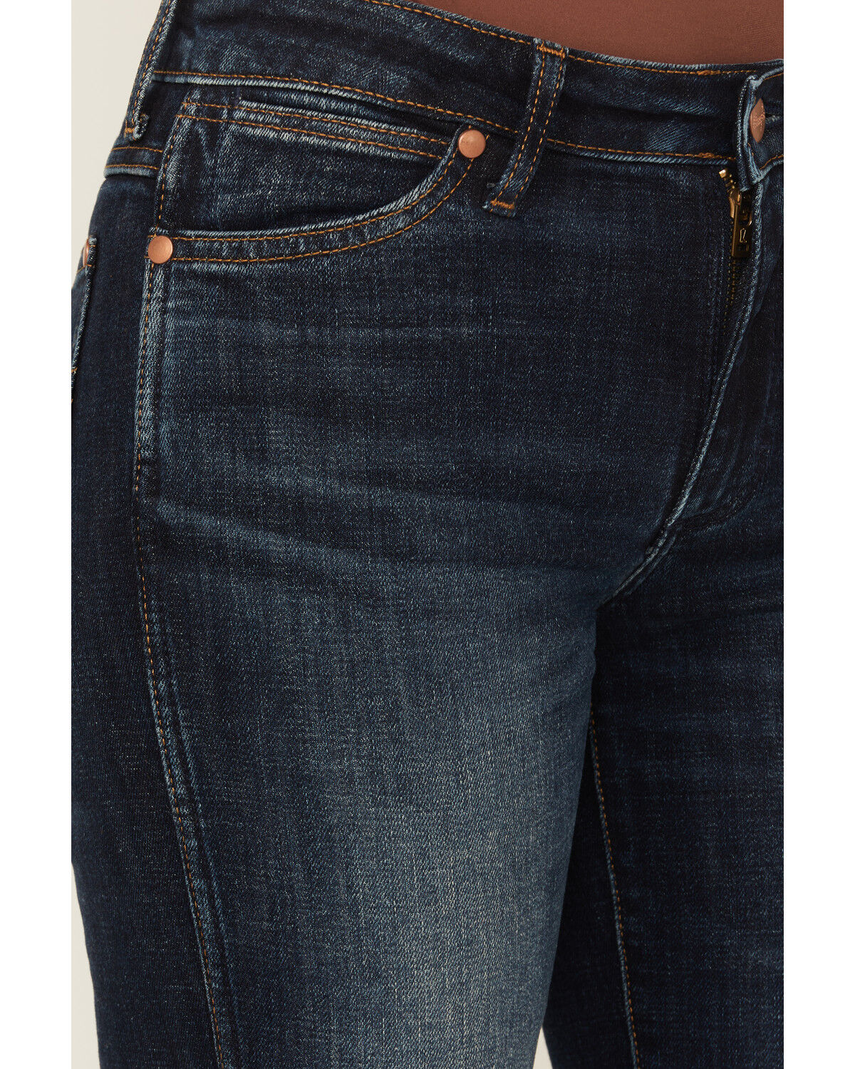 Product Name:  Wrangler Women's Dark Wash Pioneer Westward Mid Rise Bootcut Stretch Denim Jeans