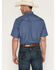 Image #4 - Wrangler Men's ATG Geo Print Short Sleeve Snap Performance Western Shirt, Blue, hi-res
